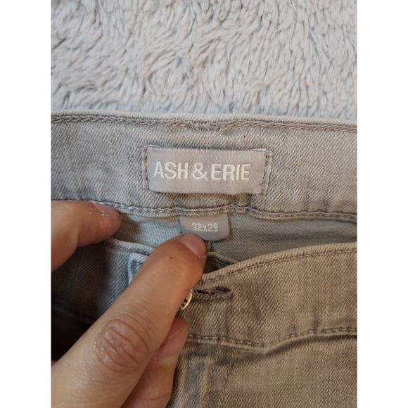 Ash Erie Jeans Mens 32x39 Stone Wash Denim Slim Straight Leg Stretch Casual - Picture 3 of 11